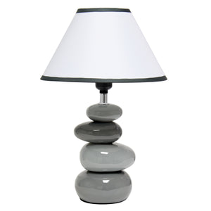 Contemporary Ceramic Stacking Stones 14.7" Table Desk Lamp