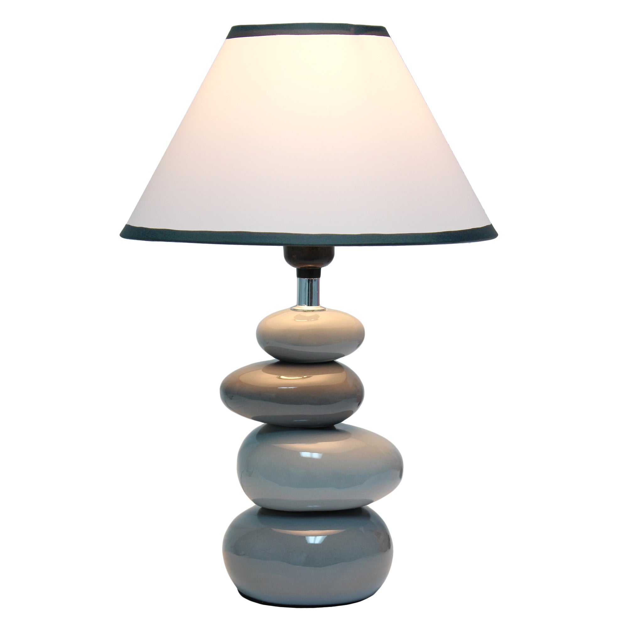 Contemporary Ceramic Stacking Stones 14.7" Table Desk Lamp