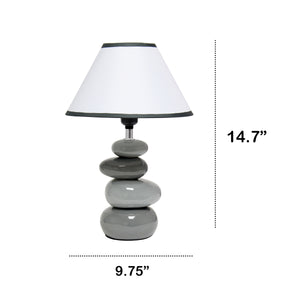 Contemporary Ceramic Stacking Stones 14.7" Table Desk Lamp