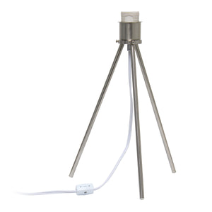 Contemporary Brushed Nickel Pedestal 19.69" Table Lamp