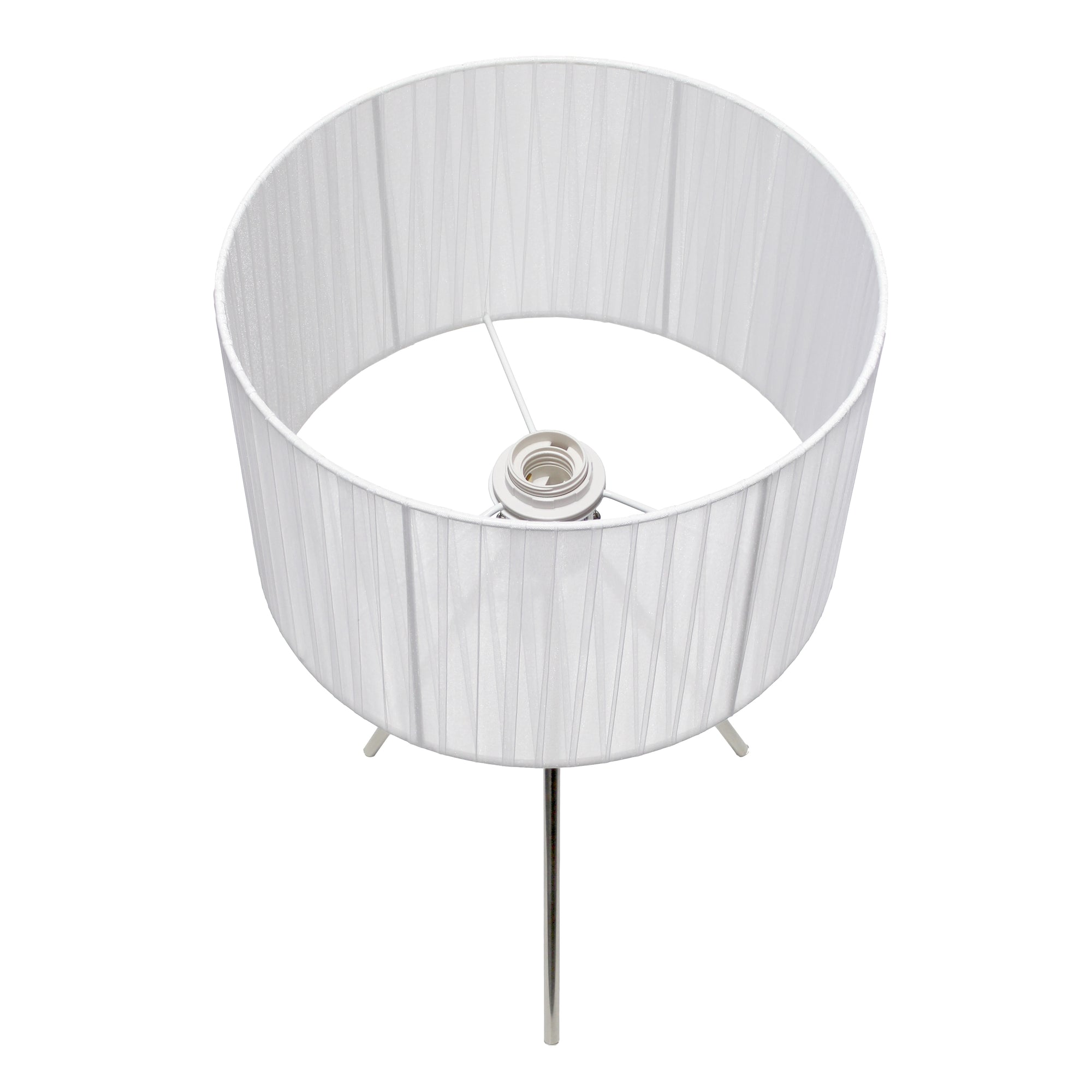 Contemporary Brushed Nickel Pedestal 19.69" Table Lamp