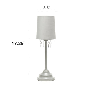 Contemporary Crystal Droplet 17.25" Table Lamp