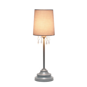 Contemporary Crystal Droplet 17.25" Table Lamp